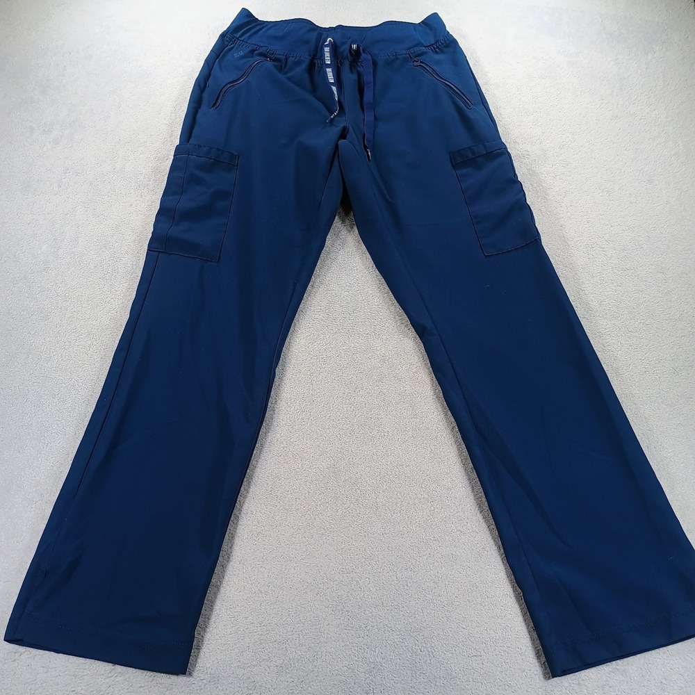 Med Couture HH Works Women Scrub Pants Navy Grey Small Cargo Bundle